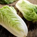 Chinese Cabbage-Michilli on wooden table