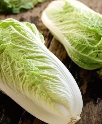 Chinese Cabbage-Michilli on wooden table