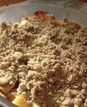 Crumble pommes coings