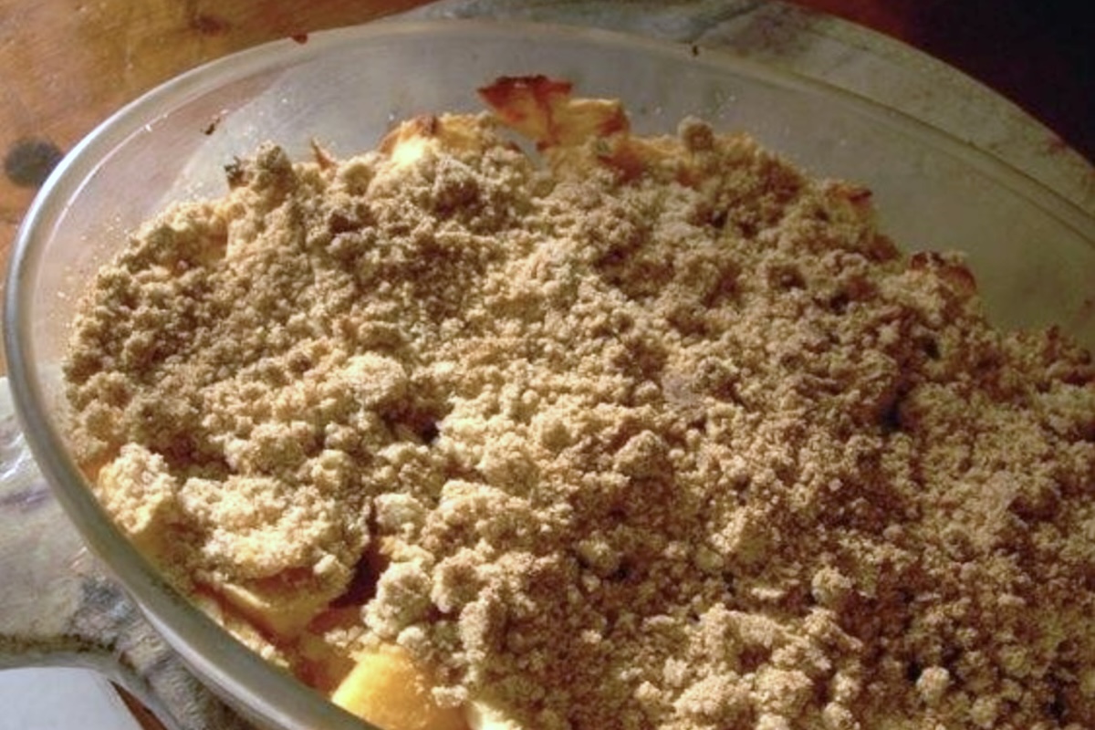 Crumble pommes coings