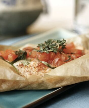 Filets de bar (loup) en papillote