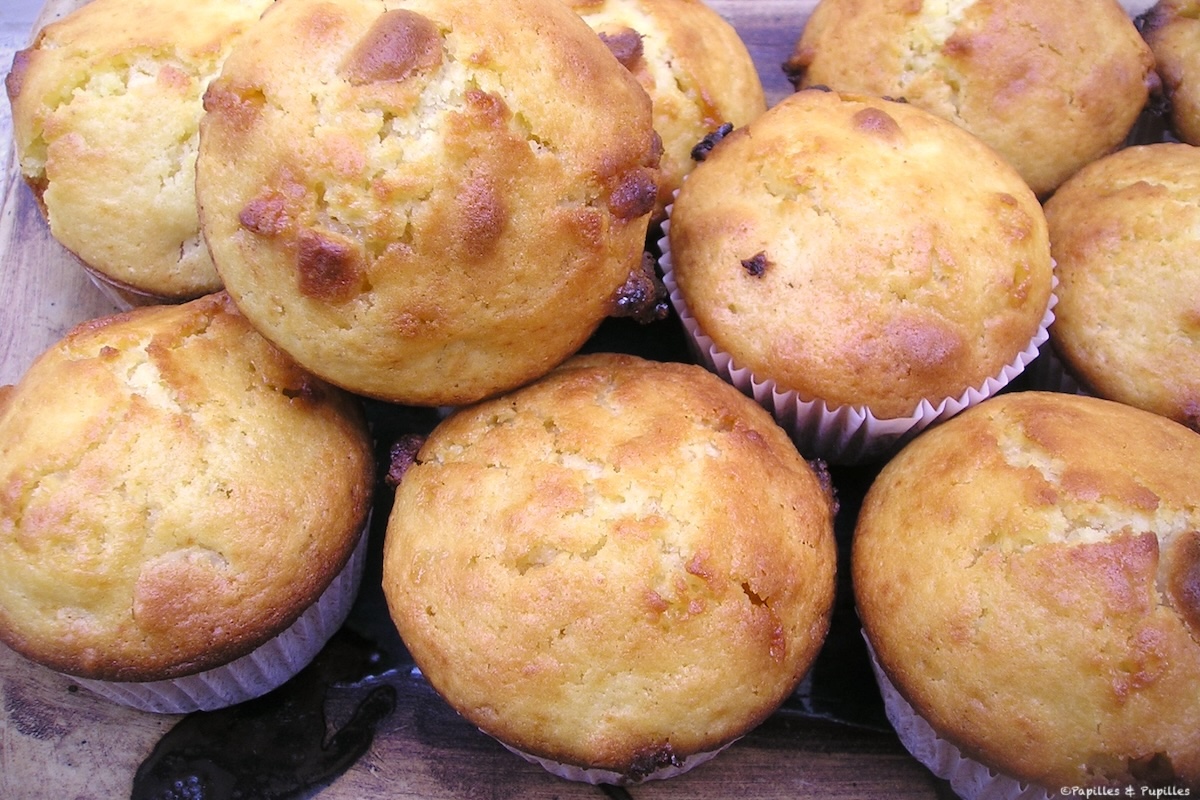 Muffins au chocolat blanc et aux noix de Macadamia