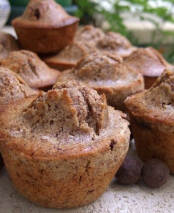 Muffins aux noix et au cacao épicé