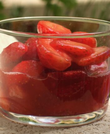 Verrines de fraises et framboises