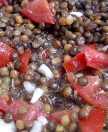 Salade de lentilles à l'orientale