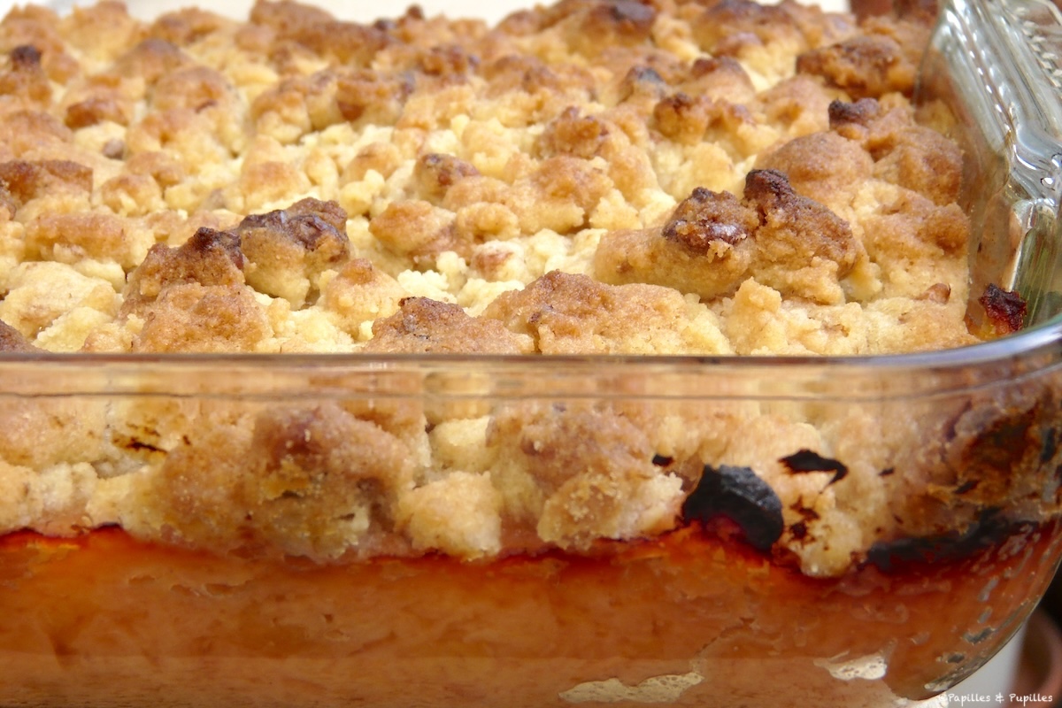 Crumble pommes coing miel