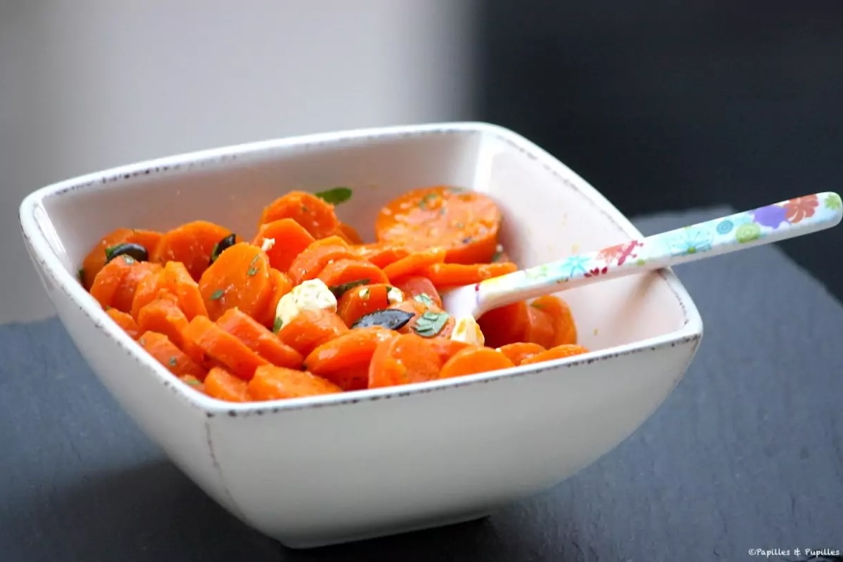 Salade de carottes à la féta et aux graines de courge