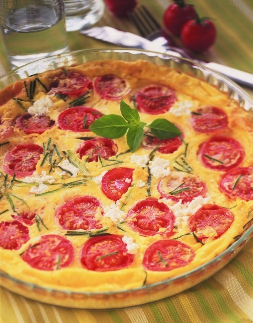 Clafoutis Aux Tomates Cerises Courgettes Et Chèvre Frais 