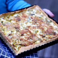 Tarte aux poireaux et au Comté