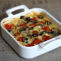 Clafoutis aux tomates cerises et olives noires