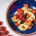 Salade de fenouil, tomates fraîches et confites