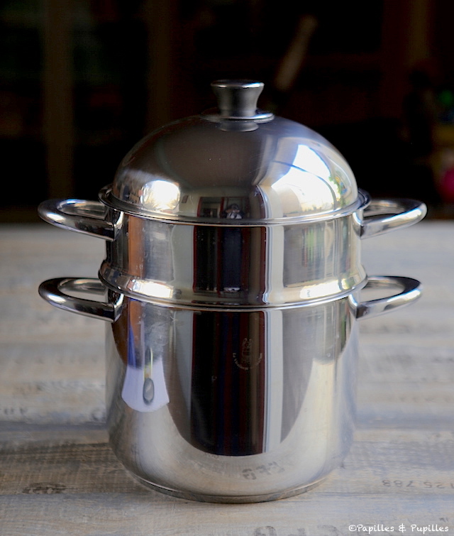 Couscoussier alu 24 cm 11 litres pour cuisson vapeur - Tom Press