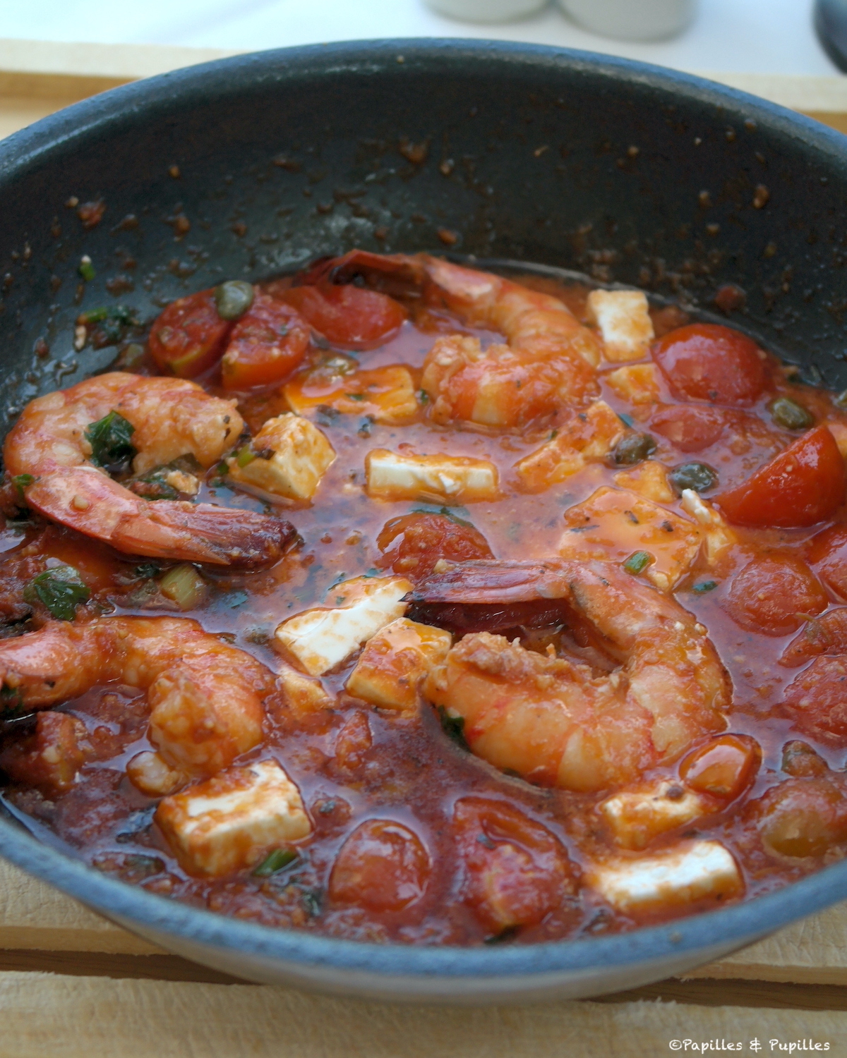 Crevettes Saganaki