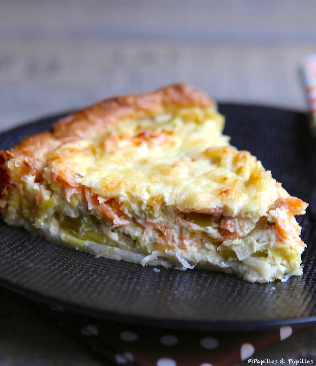 Quiche Aux Poireaux Et A La Truite Fumee