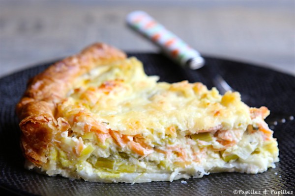 Quiche Aux Poireaux Et A La Truite Fumee