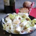 Salade d'endives au fromage, pomme, figues et noix de pécan