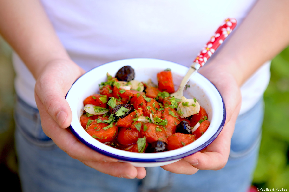 Salade de pastèque au ras el hanout