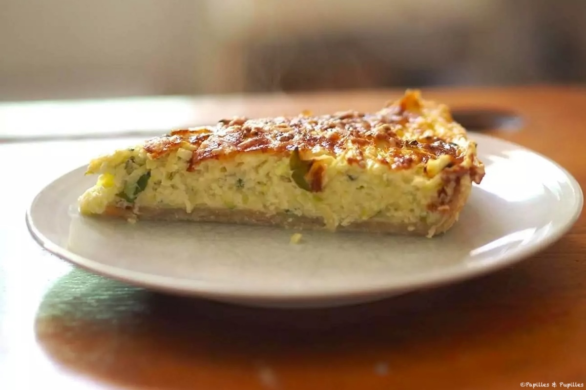 Tarte aux courgettes et à la menthe