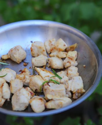 Poulet mariné au citron et romarin