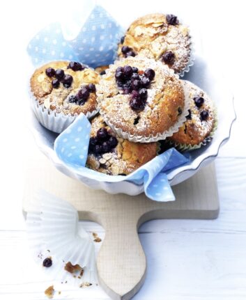 Muffins aux myrtilles sauvages et aux noix ©Wild Blueberry Association of North America