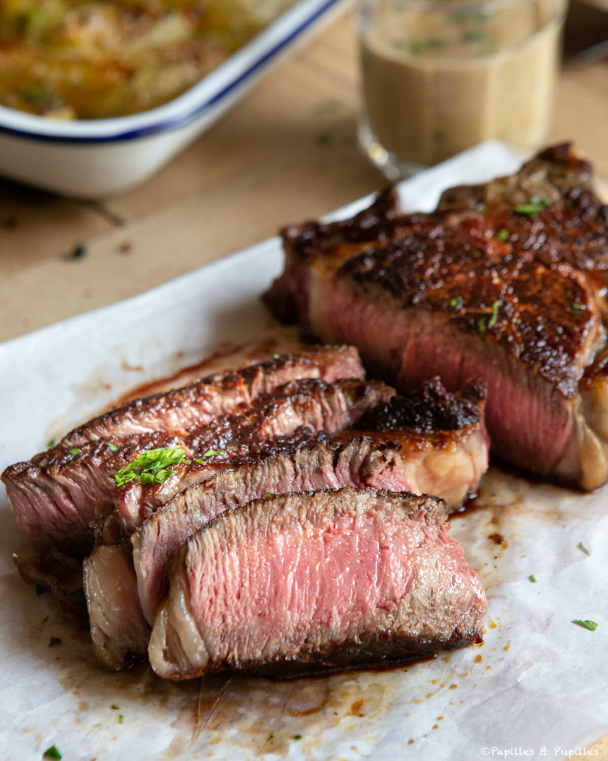 Côte de boeuf irlandais coupée