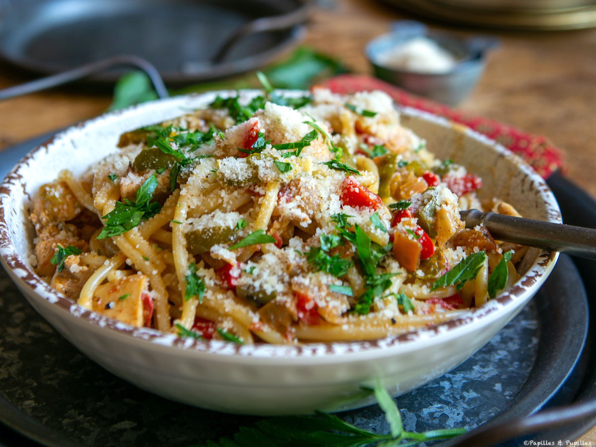 Pâtes au poulet cajun