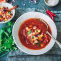 Soupe de tomates pimentées, salsa mexicaine