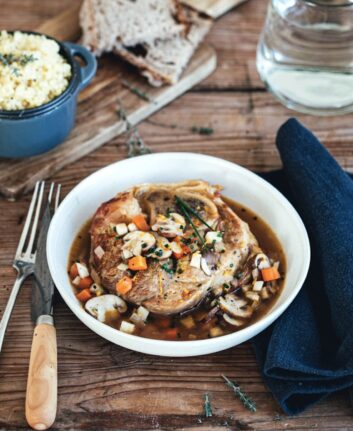 Osso buco de veau du Limousin et perles de blé