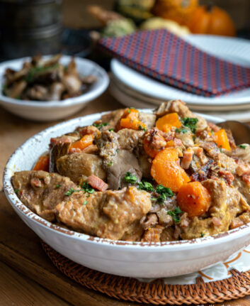 Sauté de veau aux champignons et Cognac