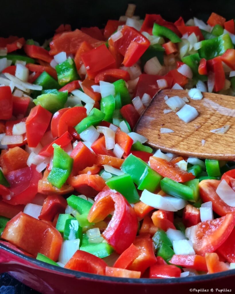 On ajoute les dés de légumes