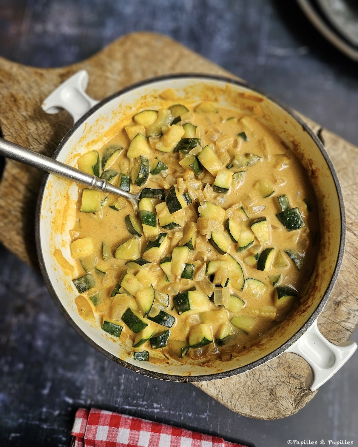 Courgettes au curry et lait de coco 