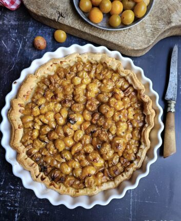 Tarte aux mirabelles et au gingembre