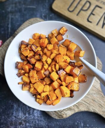 Butternut, ail, miel et piment air fryer