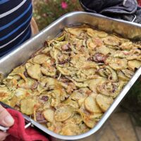 Gratin de pommes de terre aux courgette et Parmesan