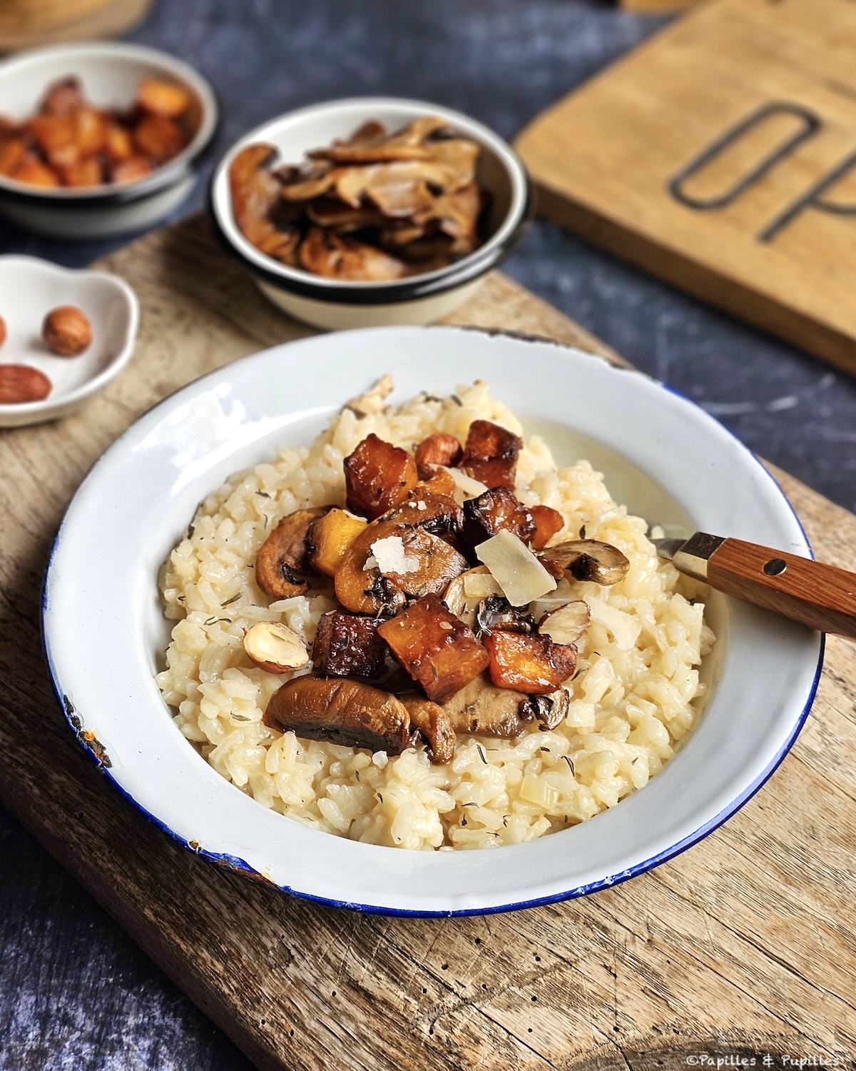 Risotto butternut champignons