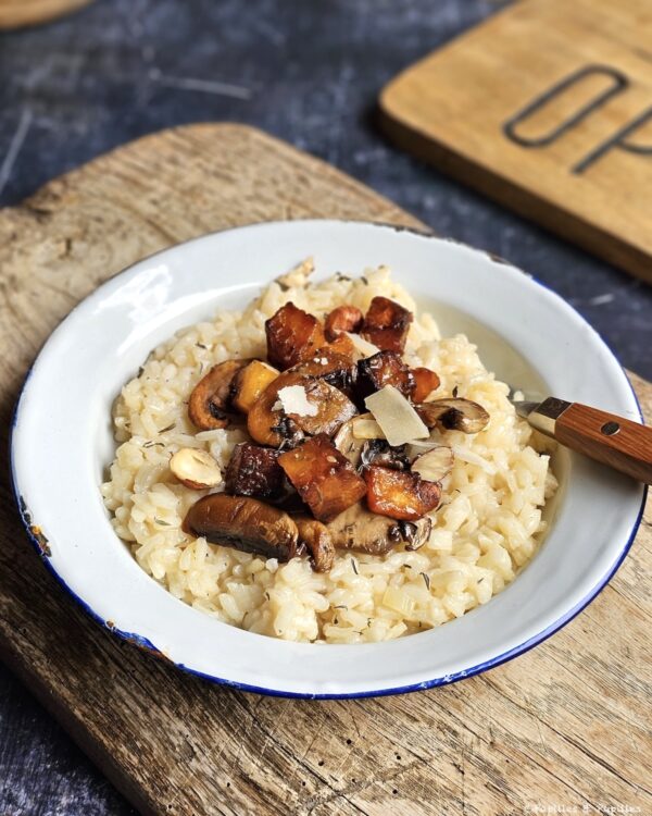 Risotto butternut champignons