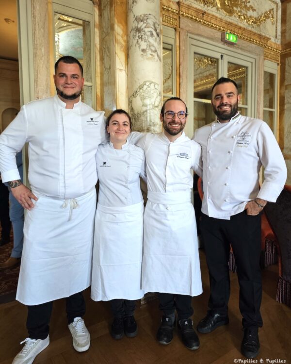 Anthony Chenoz, Margaux Chataigné, Clément Pons (La Grand'Vigne) et Gaetan Fiard (Le Pressoir d'Argent)