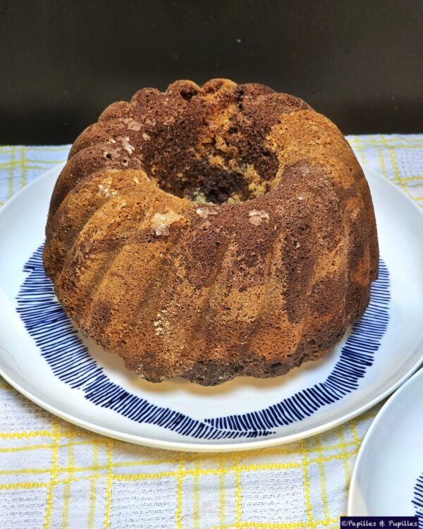 Gâteau marbré démoulé